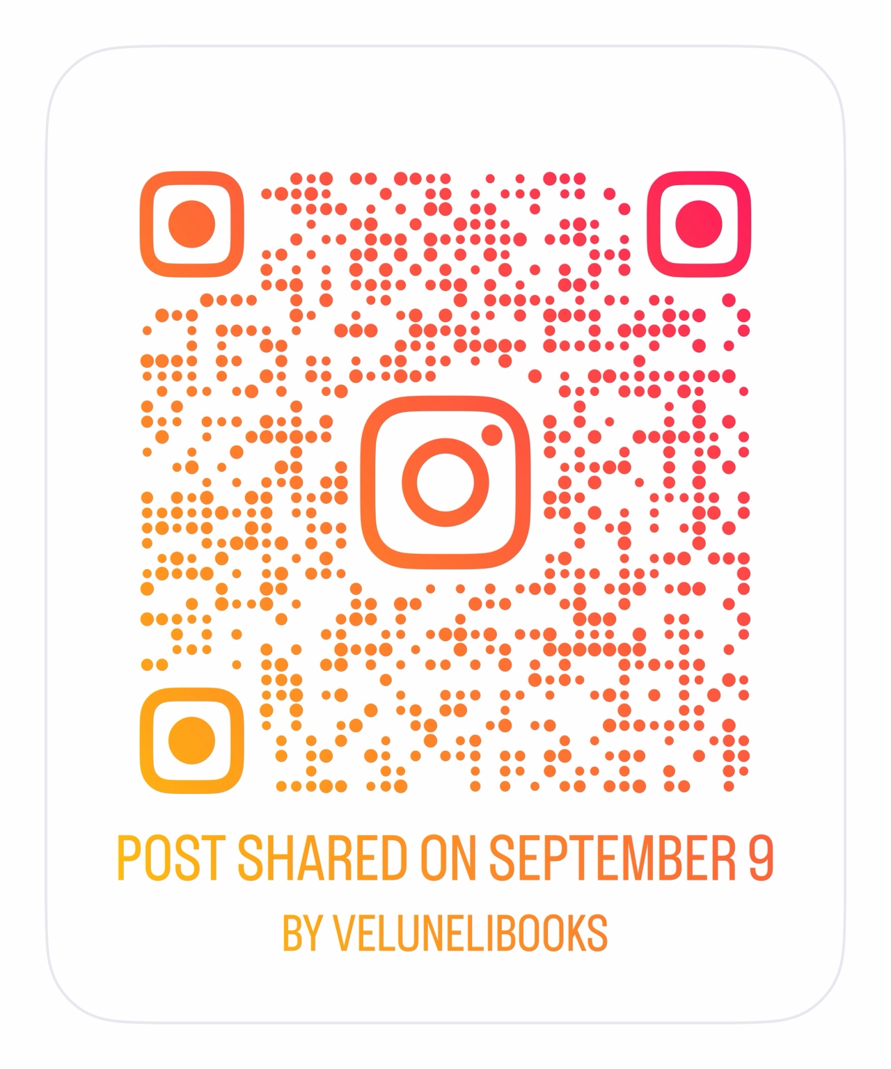 QR code for the Veluneli Books Instagram account