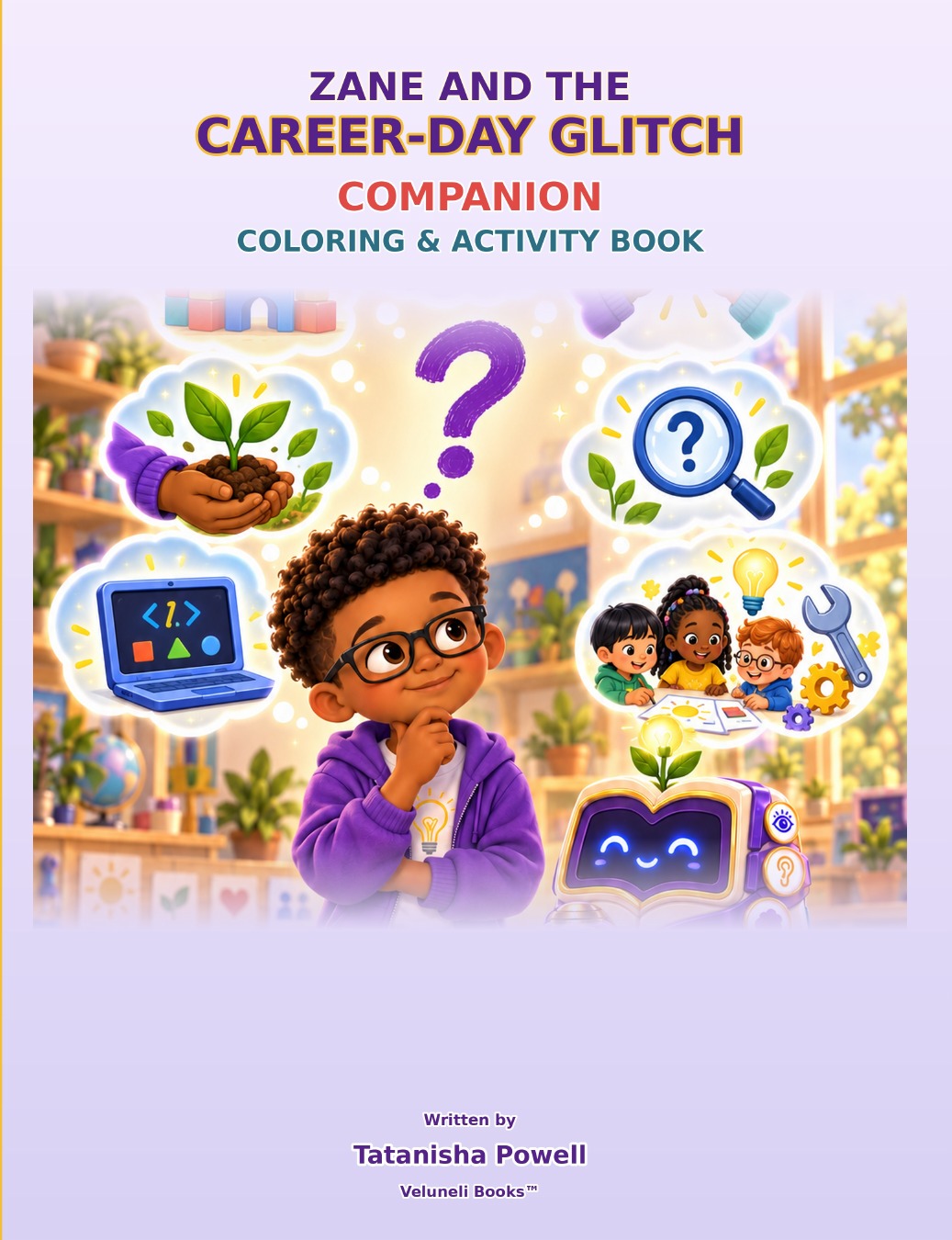 Zane and the Career-Day Glitch companion coloring and activity book cover